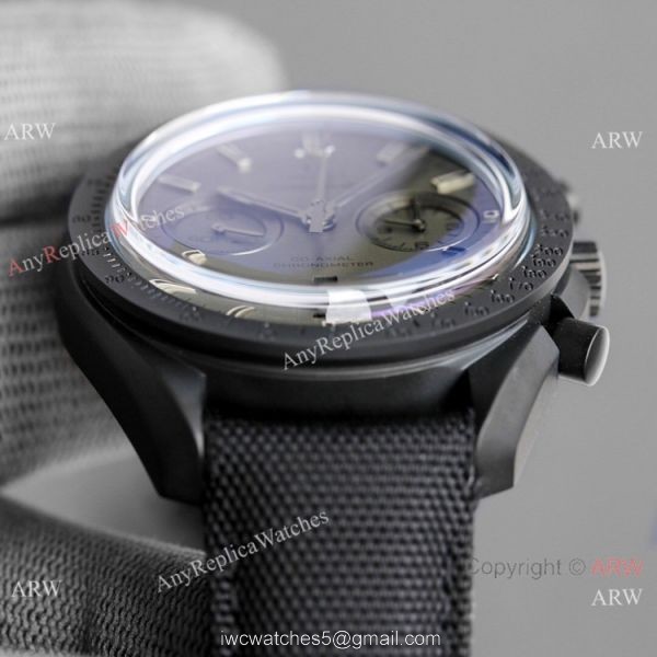 JH Omega Speedmaster Chronograph Dark Side of the Moon Watch Matte Case JH Omega Speedmaster Chronograph Dark Side of the Moon Watch Matte Case