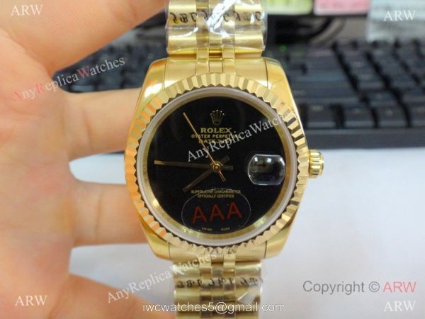 New Copy Rolex Datejust Onyx Dial Yellow Gold Jubilee Watch 36mm New Copy Rolex Datejust Onyx Dial Yellow Gold Jubilee Watch 36mm