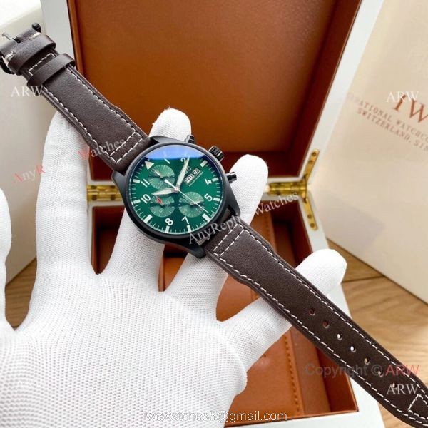 New Replica IWC Big Pilots Chronogaph Watch SS Green Dial New Replica IWC Big Pilots Chronogaph Watch SS Green Dial