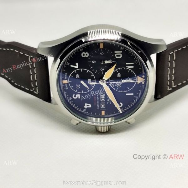 New Style IWC Big Pilot Spitfire Chronograph Watch Black Dial New Style IWC Big Pilot Spitfire Chronograph Watch Black Dial