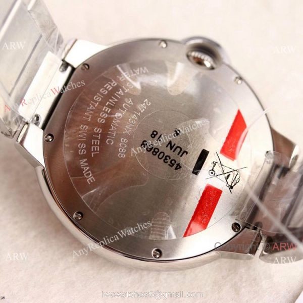 Swiss Grade Copy Cartier Ballon Bleu 42mm Watch Rhodium Dial Swiss Grade Copy Cartier Ballon Bleu 42mm Watch Rhodium Dial