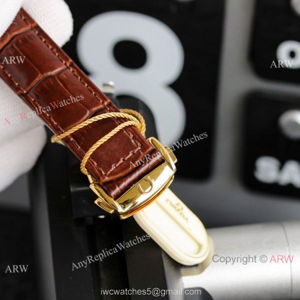 Copy Omega De Ville Prestige Watches Gold and Brown Automatic Copy Omega De Ville Prestige Watches Gold and Brown Automatic