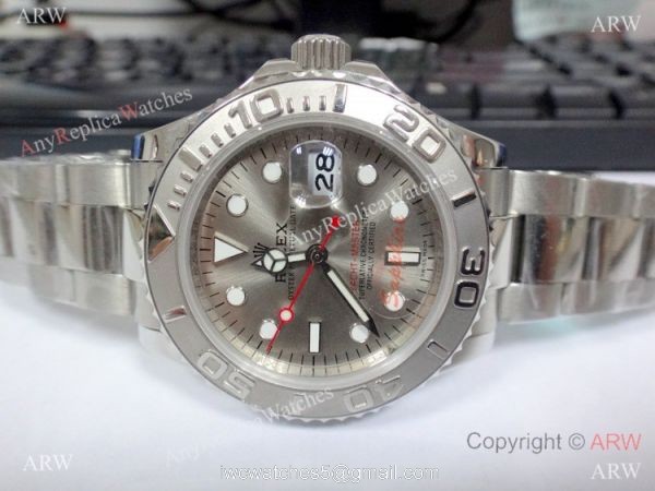 Copy Rolex Yacht-Master Grey Dial Stainless Steel watch Copy Rolex Yacht-Master Grey Dial Stainless Steel watch