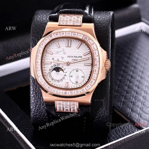 AAA Copy Patek Philippe Nautilus Power Reserve Watch Rose Gold Diamond Bezel AAA Copy Patek Philippe Nautilus Power Reserve Watch Rose Gold Diamond Bezel