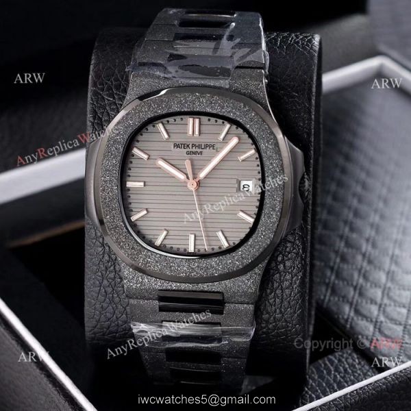 Best Replica Patek Philippe Nautilus Frosted Watch Solid Black 40mm Best Replica Patek Philippe Nautilus Frosted Watch Solid Black 40mm