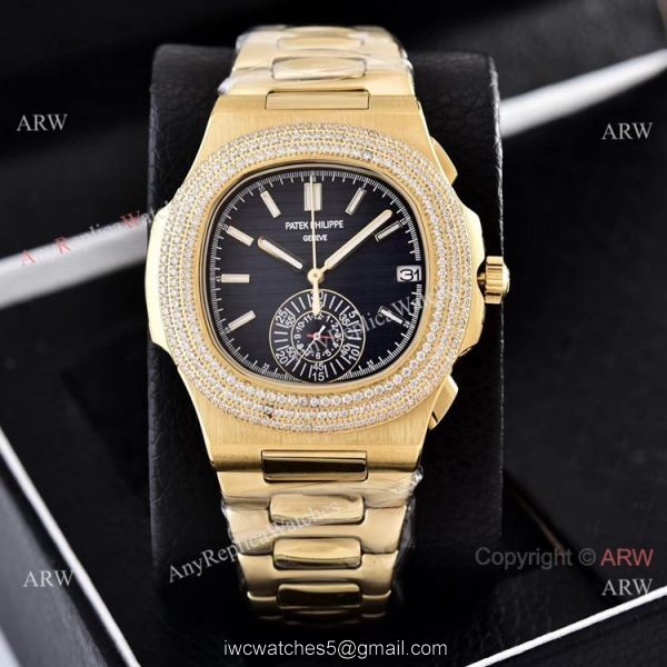 Clone Patek Philippe Nautilus Yellow Gold Diamond Bezel Chronograph Watches Clone Patek Philippe Nautilus Yellow Gold Diamond Bezel Chronograph Watches