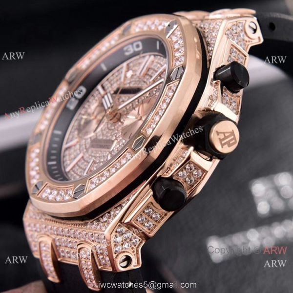 Audemars Piguet Royal Oak Offshore Diver Iced Out Watches Rubber Strap Audemars Piguet Royal Oak Offshore Diver Iced Out Watches Rubber Strap