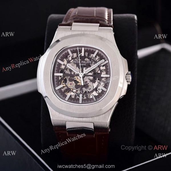 Faux Patek Philippe Nautilus Skeleton Watches Stainless Steel Case Faux Patek Philippe Nautilus Skeleton Watches Stainless Steel Case