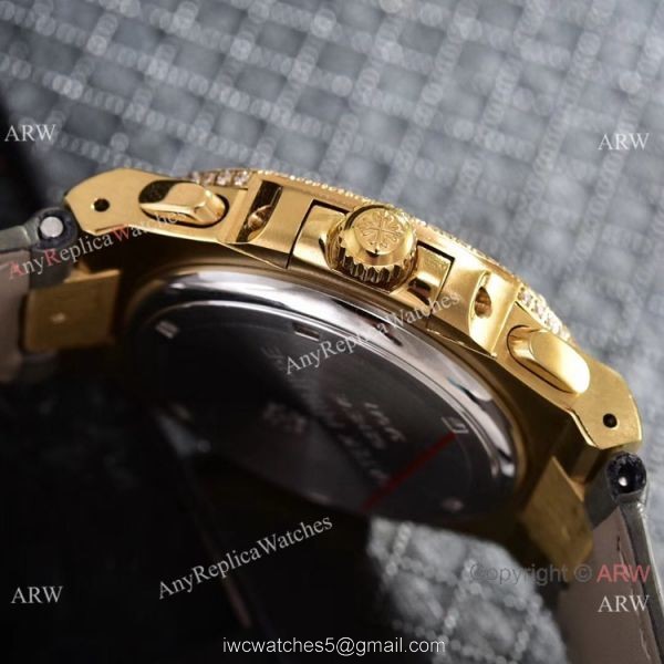 Japan Grade Patek Philippe Nautilus Diamonds Watches Yellow Gold Gray Gradient Dial Japan Grade Patek Philippe Nautilus Diamonds Watches Yellow Gold Gray Gradient Dial