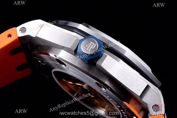 JF Factory V8 1:1 Best Audemars Piguet Divers Watch Orange Rubber Strap JF Factory V8 1:1 Best Audemars Piguet Divers Watch Orange Rubber Strap