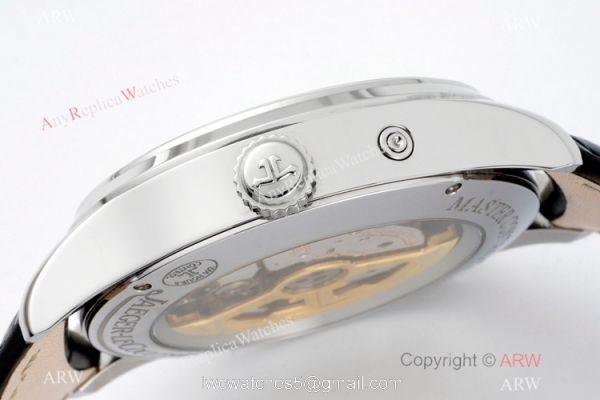 ZF Factory 1:1 Swiss Replica Jaeger leCoultre Master Watch Blue Face Leather Strap ZF Factory 1:1 Swiss Replica Jaeger leCoultre Master Watch Blue Face Leather Strap