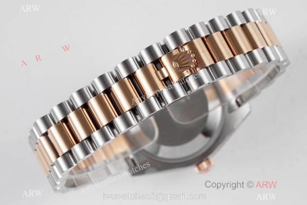Swiss Clone Rolex Datejust 31mm Watch Two Tone Rose Gold Gray Dial Swiss Clone Rolex Datejust 31mm Watch Two Tone Rose Gold Gray Dial