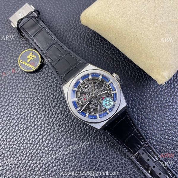 LF Factory Zenith Defy classic Skeleton Dial Watch Black Gummy Strap LF Factory Zenith Defy classic Skeleton Dial Watch Black Gummy Strap