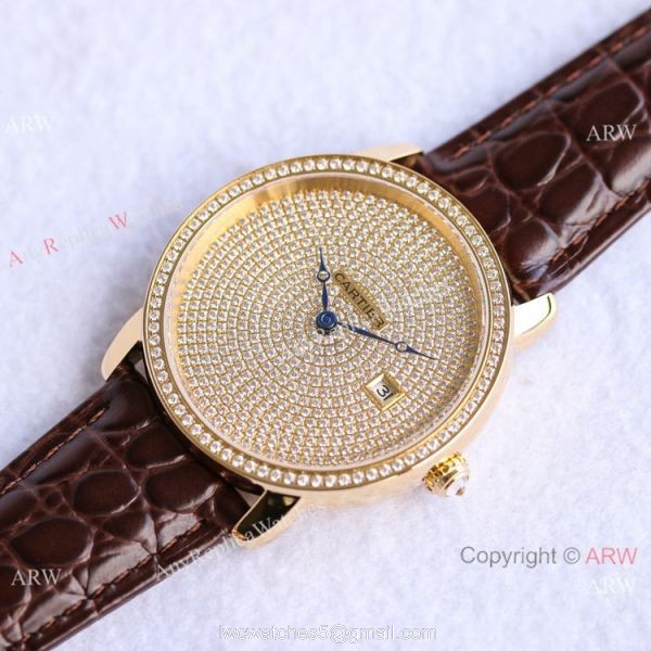TW Factory Swiss Grade Replica Cartier Ronde Solo de Diamond Watch 42mm TW Factory Swiss Grade Replica Cartier Ronde Solo de Diamond Watch 42mm