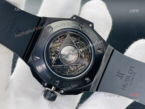 HB Factory New Hublot Big Bang Sang Bleu All Black Replica Watches 45mm HB Factory New Hublot Big Bang Sang Bleu All Black Replica Watches 45mm
