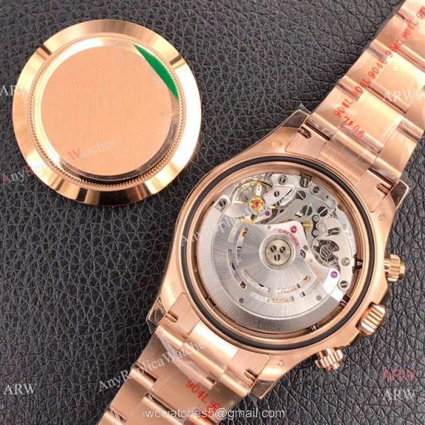 Super Clone Rolex Daytona Rose Gold Black Dial Watch Noob 4130 Movement Super Clone Rolex Daytona Rose Gold Black Dial Watch Noob 4130 Movement