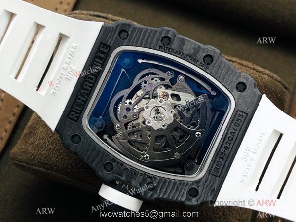RM Factory 1:1 Replica Richard Mille RM35-02 Rafael Nadal Watch NTPT Case White Rubber Strap RM Factory 1:1 Replica Richard Mille RM35-02 Rafael Nadal Watch NTPT Case White Rubber Strap