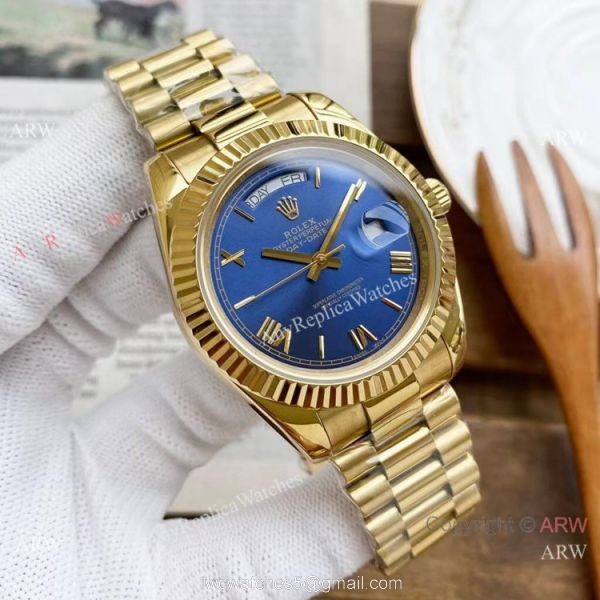 Copy Rolex DayDate Watches Yellow Gold President Gray Dial 40mm Copy Rolex DayDate Watches Yellow Gold President Gray Dial 40mm