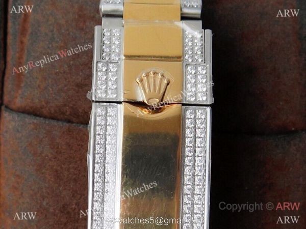 (ROF) AAA Replica Rolex Submariner Custom Luxury Watch Two Tone Royal blue Dial with Diamonds (ROF) AAA Replica Rolex Submariner Custom Luxury Watch Two Tone Royal blue Dial with Diamonds