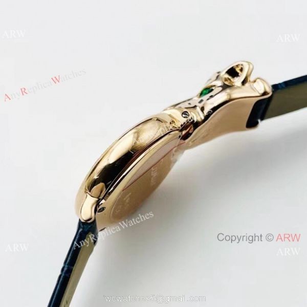 New! Copy Cartier Panthere Rose Gold Diamond Watches Swiss Quartz Women Size New! Copy Cartier Panthere Rose Gold Diamond Watches Swiss Quartz Women Size