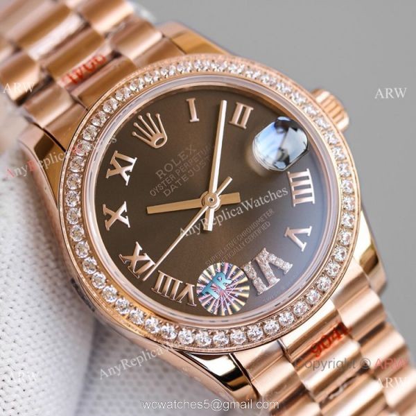 TR Factory 904L Steel Rolex Oyster Perpetual Datejust 31mm Lady Rose Gold Diamonds TR Factory 904L Steel Rolex Oyster Perpetual Datejust 31mm Lady Rose Gold Diamonds