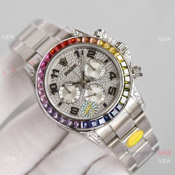2021 NEW! Swiss Rolex Daytona JH 7750 904L Stainless Steel Watch Arabic Diamond Dial 2021 NEW! Swiss Rolex Daytona JH 7750 904L Stainless Steel Watch Arabic Diamond Dial