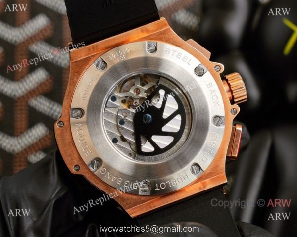 2021 Copy Hublot Big Bang Tourbillon 45mm Watches Rose Gold White Face 2021 Copy Hublot Big Bang Tourbillon 45mm Watches Rose Gold White Face