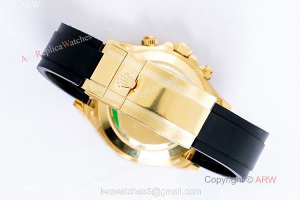 (EW) Swiss Copy Rolex Cosmograph Daytona EWF 7750 Black Diamond Dial Oysterflex Rubber 40mm (EW) Swiss Copy Rolex Cosmograph Daytona EWF 7750 Black Diamond Dial Oysterflex Rubber 40mm