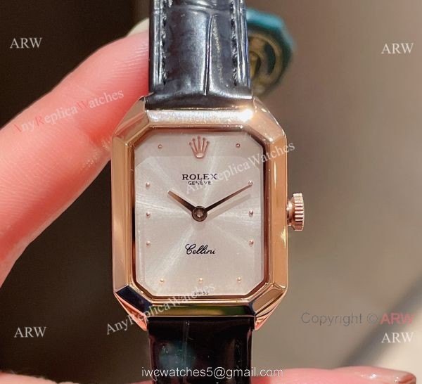 Fake Rolex Cellini Lady Dark Green Dial Rose Gold Case 24mm Watch Fake Rolex Cellini Lady Dark Green Dial Rose Gold Case 24mm Watch