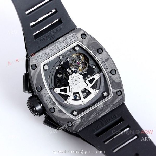 All Black Richard Mille Rm011-Fm Carbon Fiber Watch Black Rubber Band Best Replica All Black Richard Mille Rm011-Fm Carbon Fiber Watch Black Rubber Band Best Replica