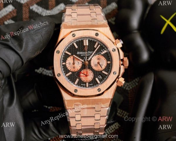 Knockoff Audemars Piguet Royal Oak Rose Gold Chronograph White Dial Watches 42mm Knockoff Audemars Piguet Royal Oak Rose Gold Chronograph White Dial Watches 42mm