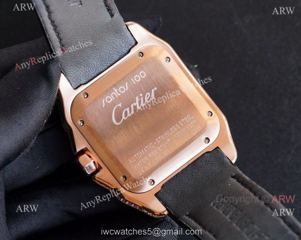 Iced Out Cartier Santos 100 Replica Watches Automatic High End Replica Iced Out Cartier Santos 100 Replica Watches Automatic High End Replica