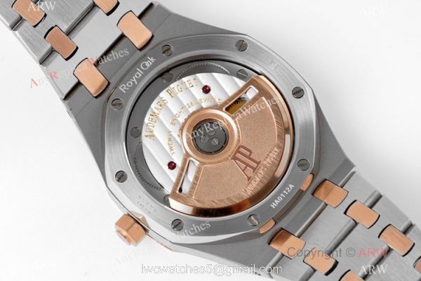 2021 New Swiss Copy Audemars Piguet Royal Oak 34mm Watch Two Tone Rose Gold Case 2021 New Swiss Copy Audemars Piguet Royal Oak 34mm Watch Two Tone Rose Gold Case