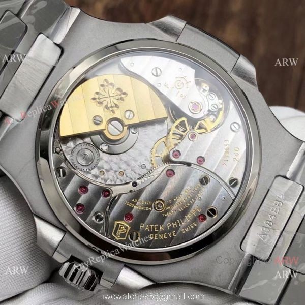 PPF Super Clone Patek Philippe Geneve Nautilus Moon phase Stianless Steel Gradient Blue Watch 40mm PPF Super Clone Patek Philippe Geneve Nautilus Moon phase Stianless Steel Gradient Blue Watch 40mm