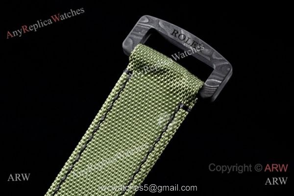 2021 Rolex DiW GMT-Master II Custom Watch JH Cal.3186 Forged Carbon Green Nylon Strap 2021 Rolex DiW GMT-Master II Custom Watch JH Cal.3186 Forged Carbon Green Nylon Strap