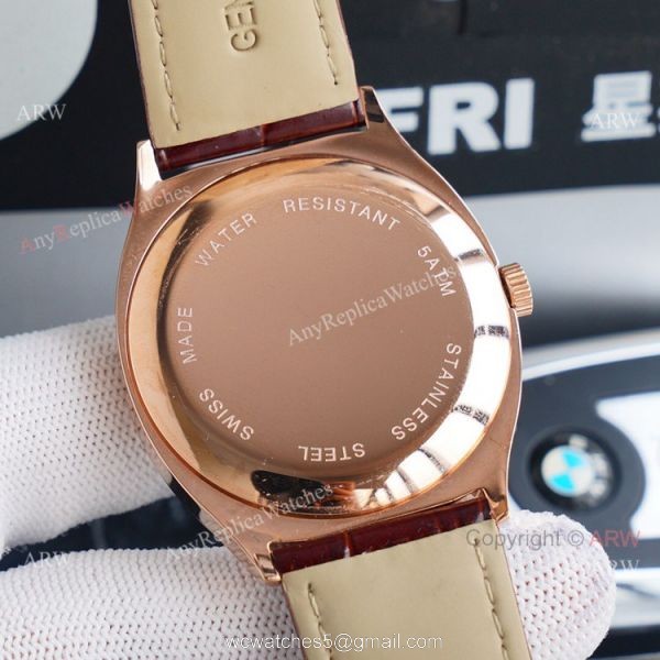 Stainless Steel Rolex Cellini Black Dial Black Leather Strap Replica Watch Stainless Steel Rolex Cellini Black Dial Black Leather Strap Replica Watch