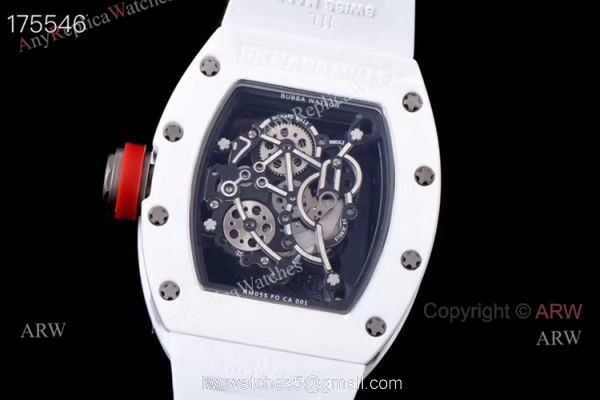 Kv Richard Mille RM 055 White Ceramic Watch Superclone For men Kv Richard Mille RM 055 White Ceramic Watch Superclone For men