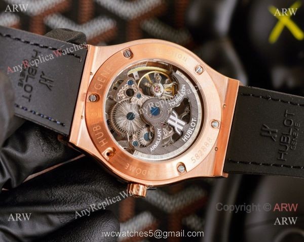 Copy Hublot Classic Fusion Hollow Rose Gold Iced Out Watches Copy Hublot Classic Fusion Hollow Rose Gold Iced Out Watches