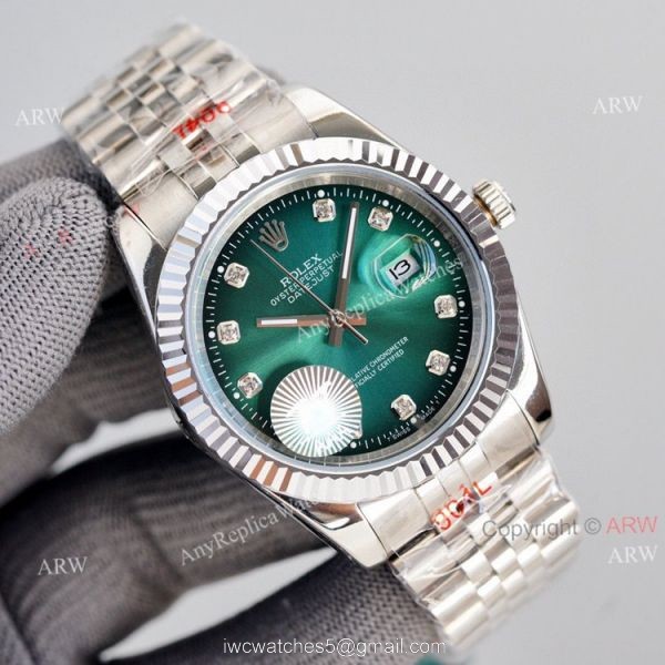 Rolex Datejust 41mm Green Dial With Diamond Markers Jubilee Watch Swiss Replica Rolex Datejust 41mm Green Dial With Diamond Markers Jubilee Watch Swiss Replica