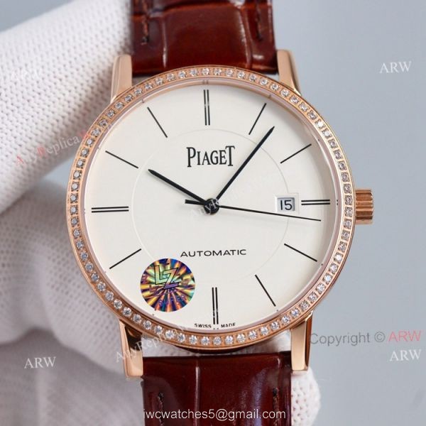 Swiss Grade Piaget Altiplano Black Face Brown Leather Strap Asia Swiss ETA2824 Clone Watch Swiss Grade Piaget Altiplano Black Face Brown Leather Strap Asia Swiss ETA2824 Clone Watch