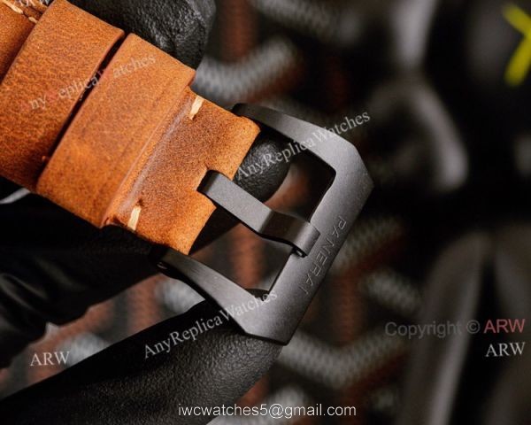 All Black Panerai Radiomir GMT Automatic Watch 45mm Brown Leather Strap High Copy All Black Panerai Radiomir GMT Automatic Watch 45mm Brown Leather Strap High Copy