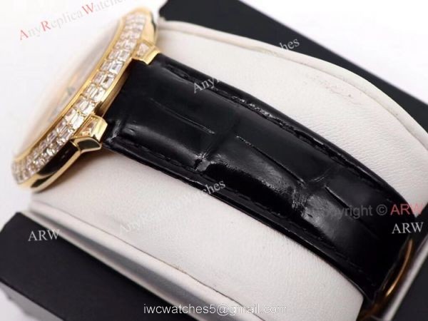 Gold Cartier Ballon Bleu 42mm Full Diamonds Knockoff Watch Gold Cartier Ballon Bleu 42mm Full Diamonds Knockoff Watch
