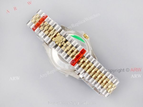 (EWF) 1:1 Rolex 31mm Datejust Two Tone White Mop Dial With Diamond Markers Replica Watch (EWF) 1:1 Rolex 31mm Datejust Two Tone White Mop Dial With Diamond Markers Replica Watch