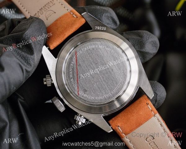 Clone Tudor Heritage Black Bay Chronograph Watch Stainless steel Brown Leather Strap Clone Tudor Heritage Black Bay Chronograph Watch Stainless steel Brown Leather Strap