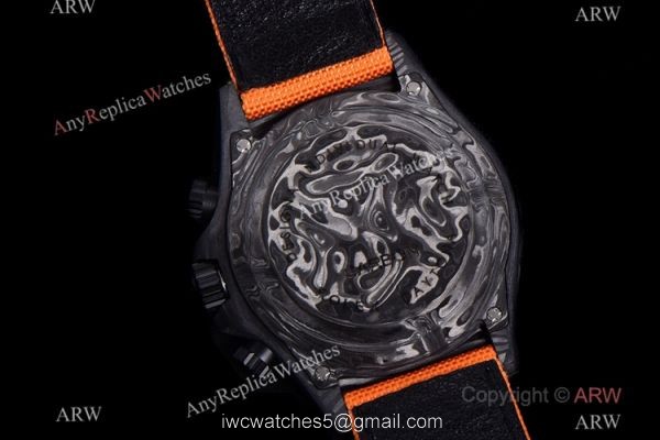 NEW! TW Super Clone Rolex DIW Daytona 7750 Watch 40mm Carbon Orange Fabric Leather Strap NEW! TW Super Clone Rolex DIW Daytona 7750 Watch 40mm Carbon Orange Fabric Leather Strap