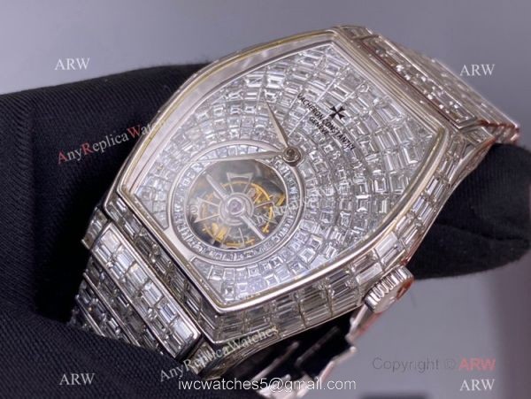Iced Out Vacheron Constantin Malta Series P30630 Watch Full Diamond Stainless Steel Strap Iced Out Vacheron Constantin Malta Series P30630 Watch Full Diamond Stainless Steel Strap