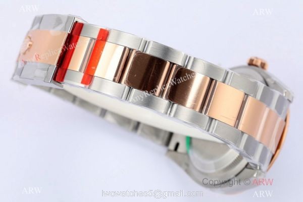 (EW) EW Factory Swiss 3235 Rolex Datejust 36 Gray Palm 2021 Watch 2-Tone Rose Gold Case (EW) EW Factory Swiss 3235 Rolex Datejust 36 Gray Palm 2021 Watch 2-Tone Rose Gold Case
