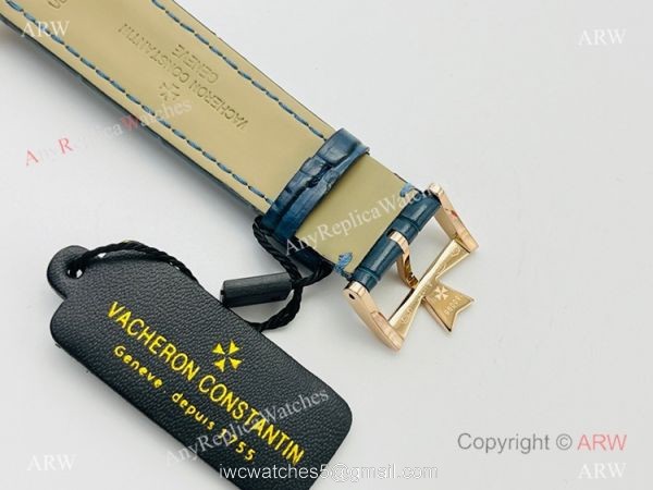 2021 New! MK Factory V4 Vacheron Constantin Patrimony 40mm Watch Rose Gold Blue Dial 2021 New! MK Factory V4 Vacheron Constantin Patrimony 40mm Watch Rose Gold Blue Dial