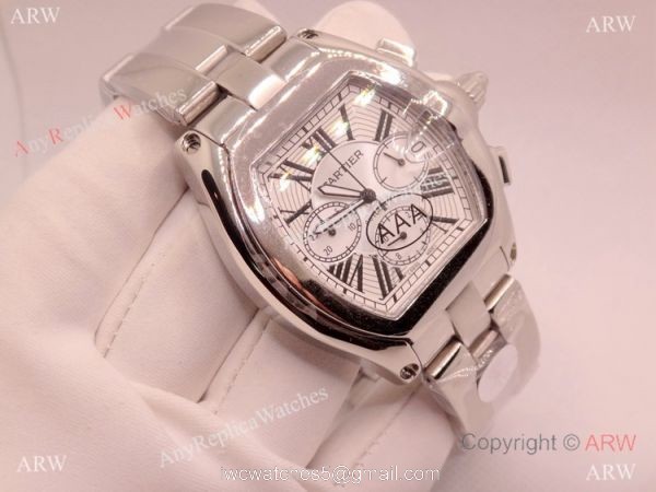 Clone Cartier Roadster de Stainless Steel Chronograph Watch 45mm Swiss Grade Case Clone Cartier Roadster de Stainless Steel Chronograph Watch 45mm Swiss Grade Case