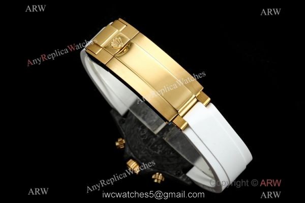New! TW Swiss Grade One Rolex Carbon Daytona 40mm Watch White Oysterflex Strap New! TW Swiss Grade One Rolex Carbon Daytona 40mm Watch White Oysterflex Strap